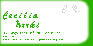 cecilia marki business card